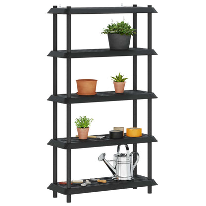 Shelving Unit 5-Tier 100 x 40 x 177 cm PP Anthracite