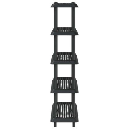 Shelving Unit 5-Tier 100 x 40 x 177 cm PP Anthracite