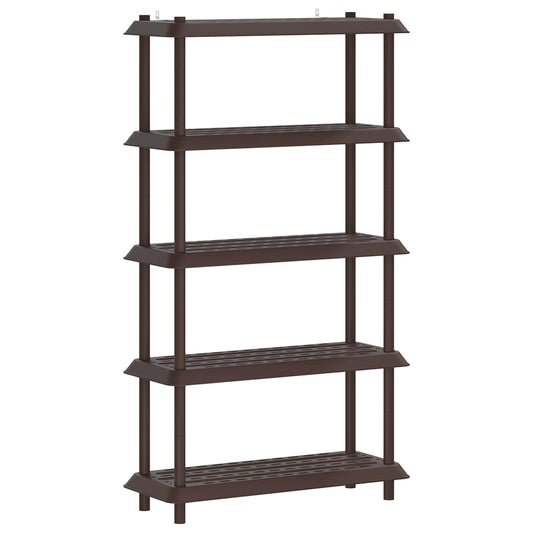 Shelving Unit 5-Tier 100 x 40 x 177 cm PP Brown