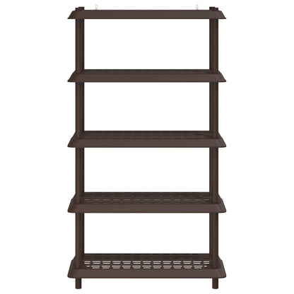 Shelving Unit 5-Tier 100 x 40 x 177 cm PP Brown