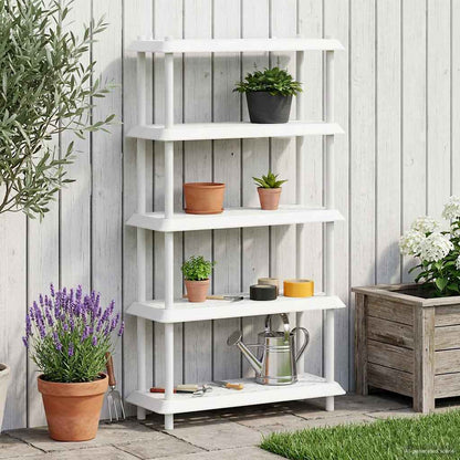 Shelving Unit 5-Tier 100 x 40 x 177 cm PP White