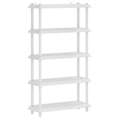 Shelving Unit 5-Tier 100 x 40 x 177 cm PP White