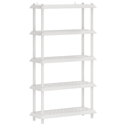 Shelving Unit 5-Tier 100 x 40 x 177 cm PP White