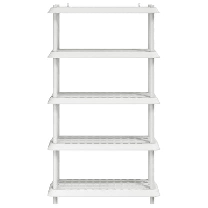 Shelving Unit 5-Tier 100 x 40 x 177 cm PP White