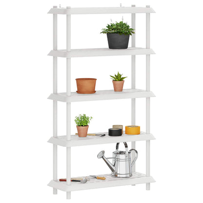 Shelving Unit 5-Tier 100 x 40 x 177 cm PP White