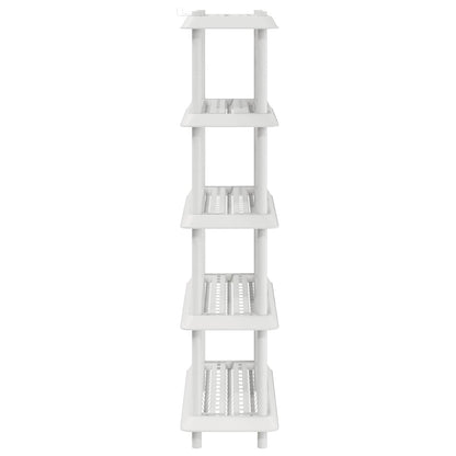 Shelving Unit 5-Tier 100 x 40 x 177 cm PP White
