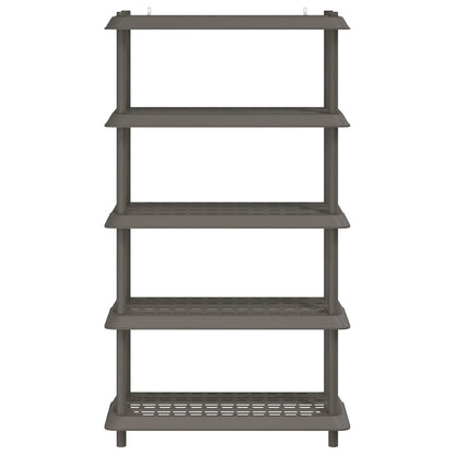 Shelving Unit 5-Tier 100 x 40 x 177 cm PP Light Grey