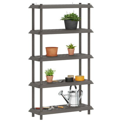 Shelving Unit 5-Tier 100 x 40 x 177 cm PP Light Grey