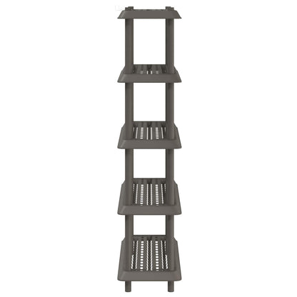 Shelving Unit 5-Tier 100 x 40 x 177 cm PP Light Grey