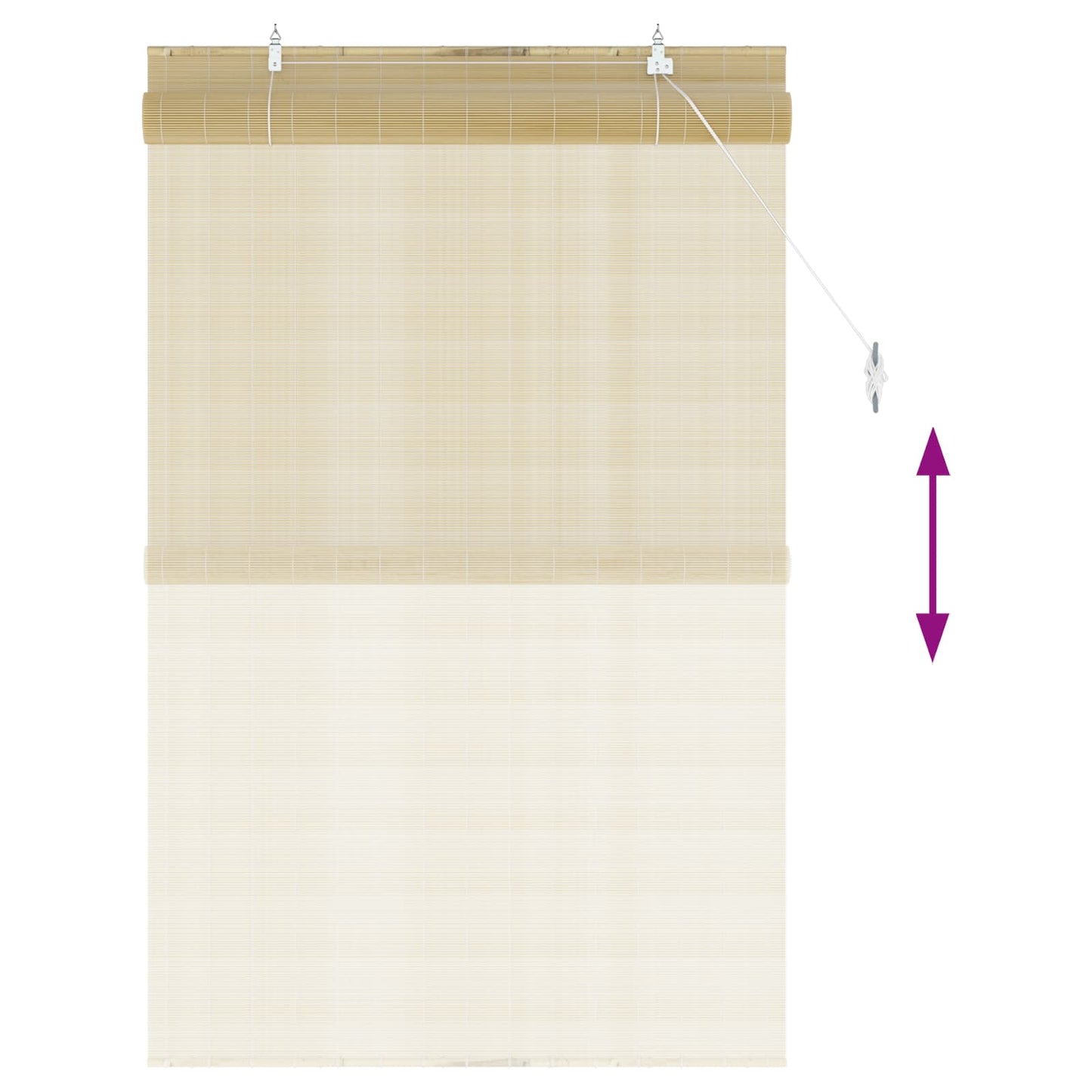 Roller Blind Natural 90 x 160 cm Bamboo