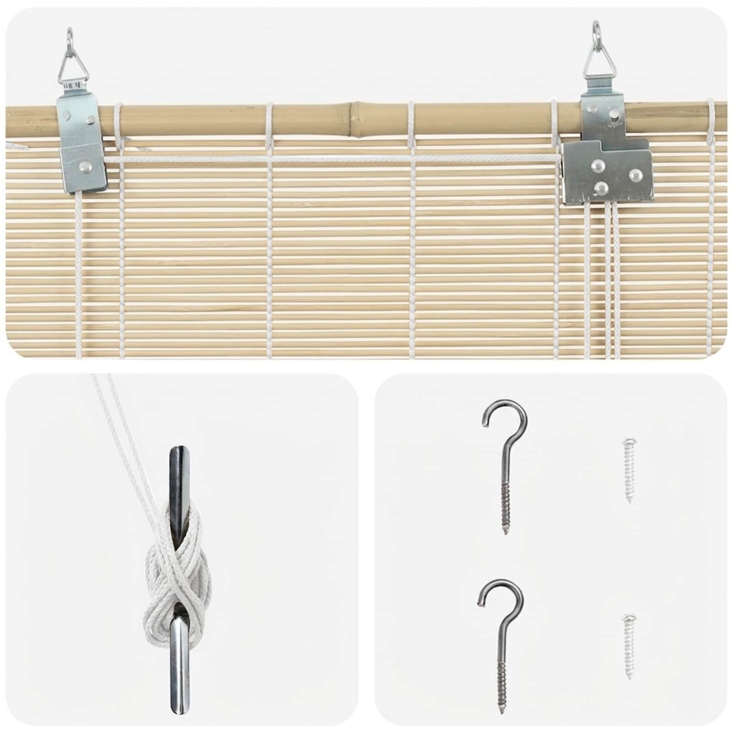 Roller Blind Natural 110 x 220 cm Bamboo