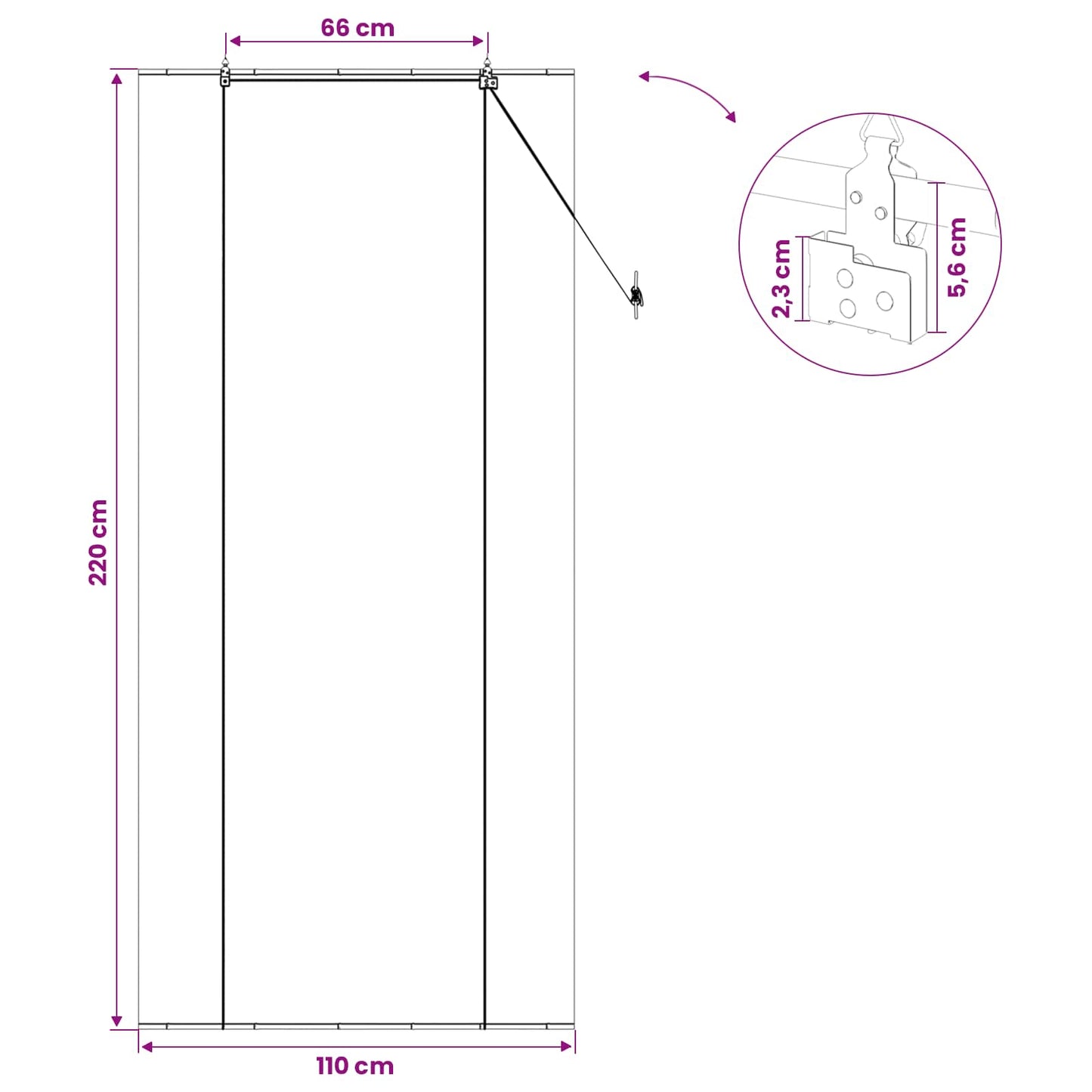 Roller Blind Natural 110 x 220 cm Bamboo