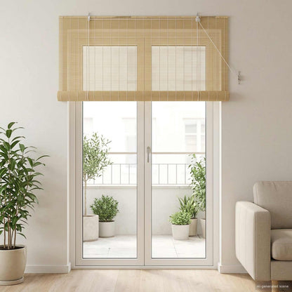 Roller Blind Natural 130 x 220 cm Bamboo