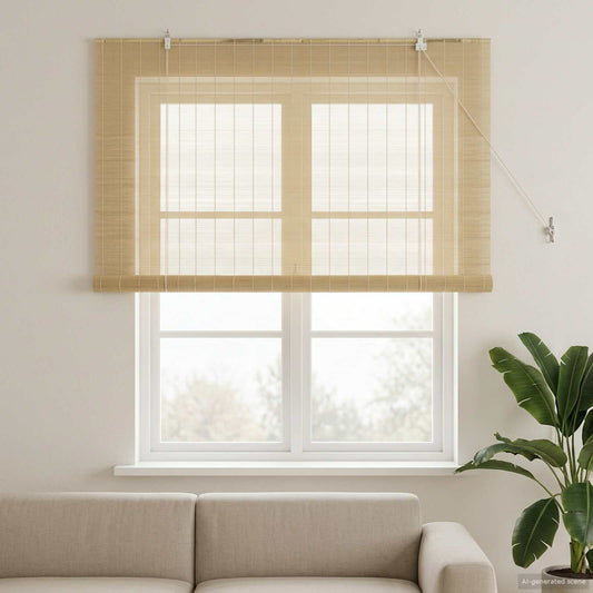 Roller Blind Natural 160 x 160 cm Bamboo