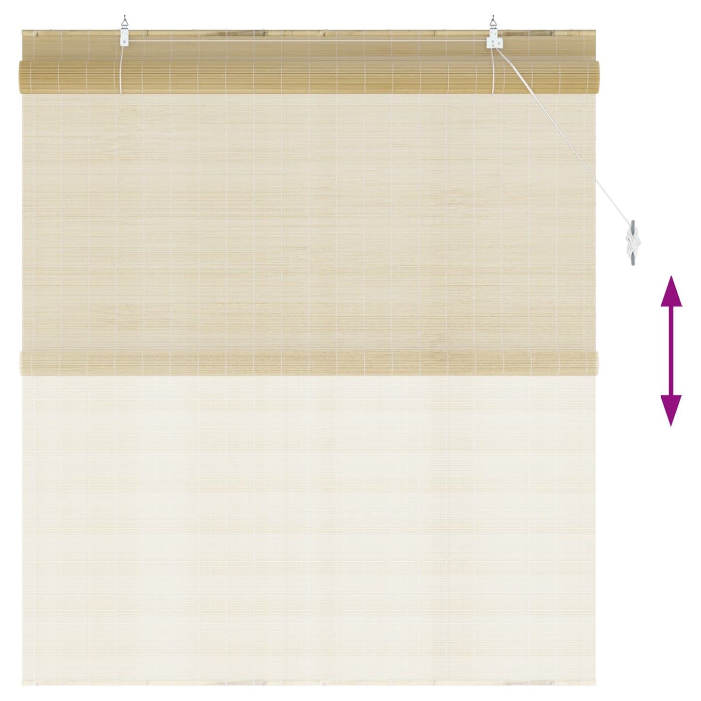Roller Blind Natural 160 x 160 cm Bamboo