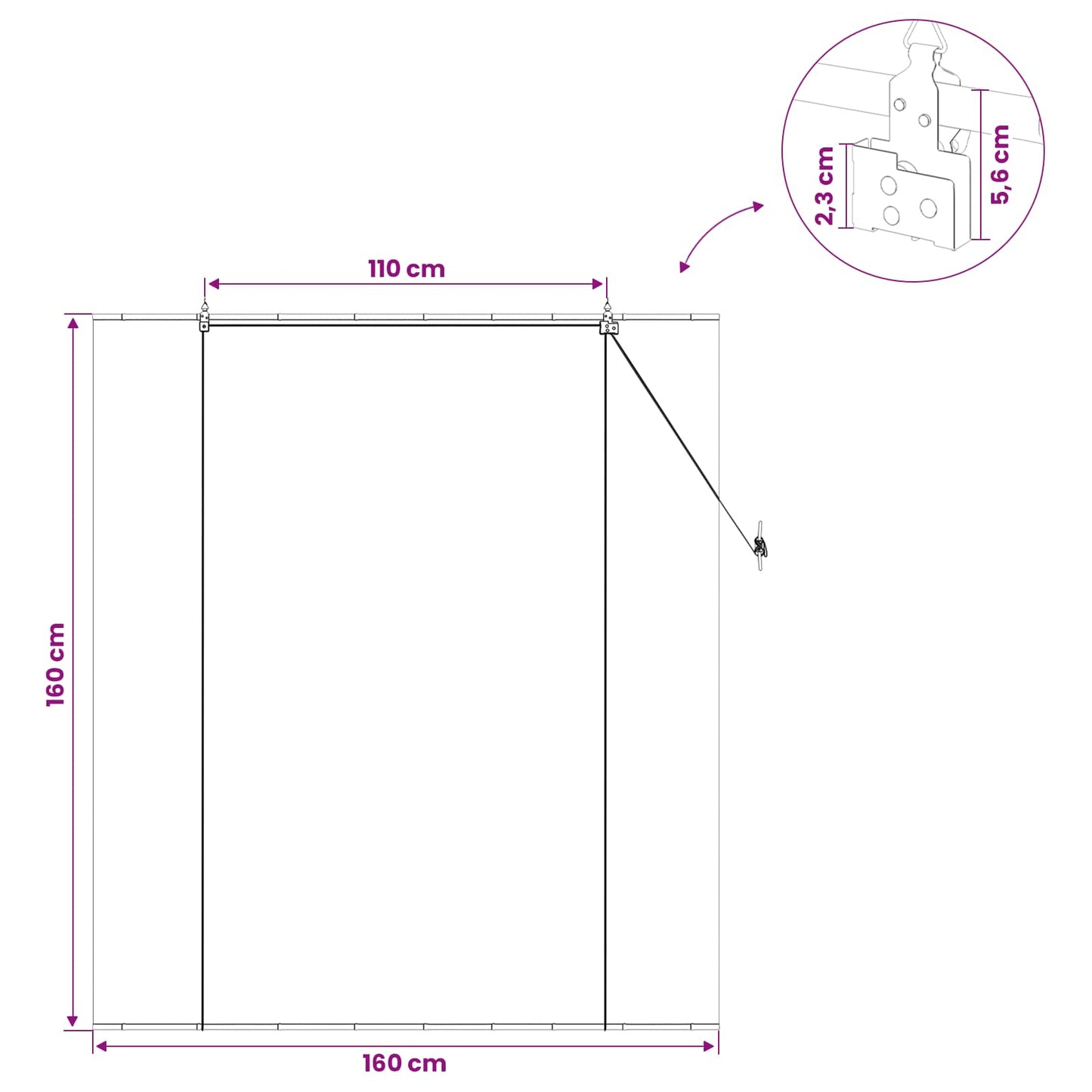 Roller Blind Natural 160 x 160 cm Bamboo