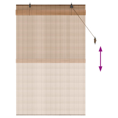Roller Blind Brown 110 x 160 cm Bamboo