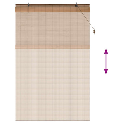 Roller Blind Brown 130 x 220 cm Bamboo
