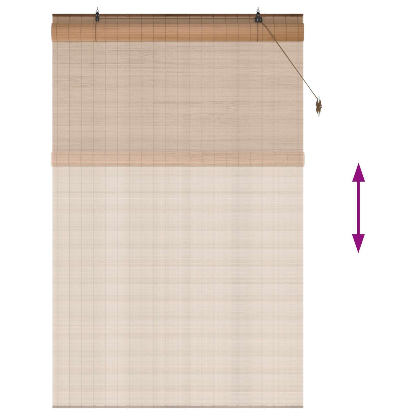 Roller Blind Brown 160 x 220 cm Bamboo