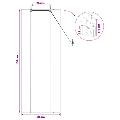 Roller Blind Grey 50 x 160 cm Bamboo