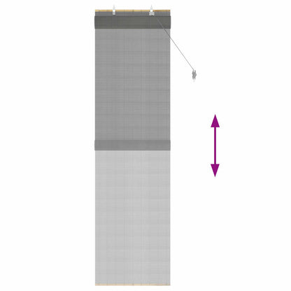 Roller Blind Grey 60 x 220 cm Bamboo
