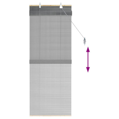 Roller Blind Grey 70 x 160 cm Bamboo