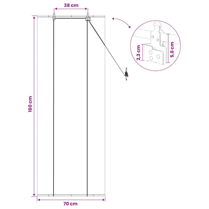 Roller Blind Grey 70 x 160 cm Bamboo