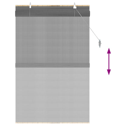 Roller Blind Grey 80 x 160 cm Bamboo