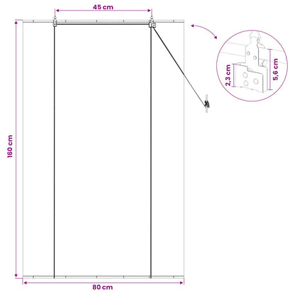 Roller Blind Grey 80 x 160 cm Bamboo