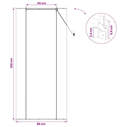Roller Blind Grey 90 x 220 cm Bamboo
