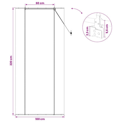 Roller Blind Grey 100 x 220 cm Bamboo