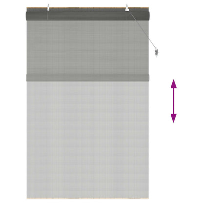 Roller Blind Grey 120 x 220 cm Bamboo