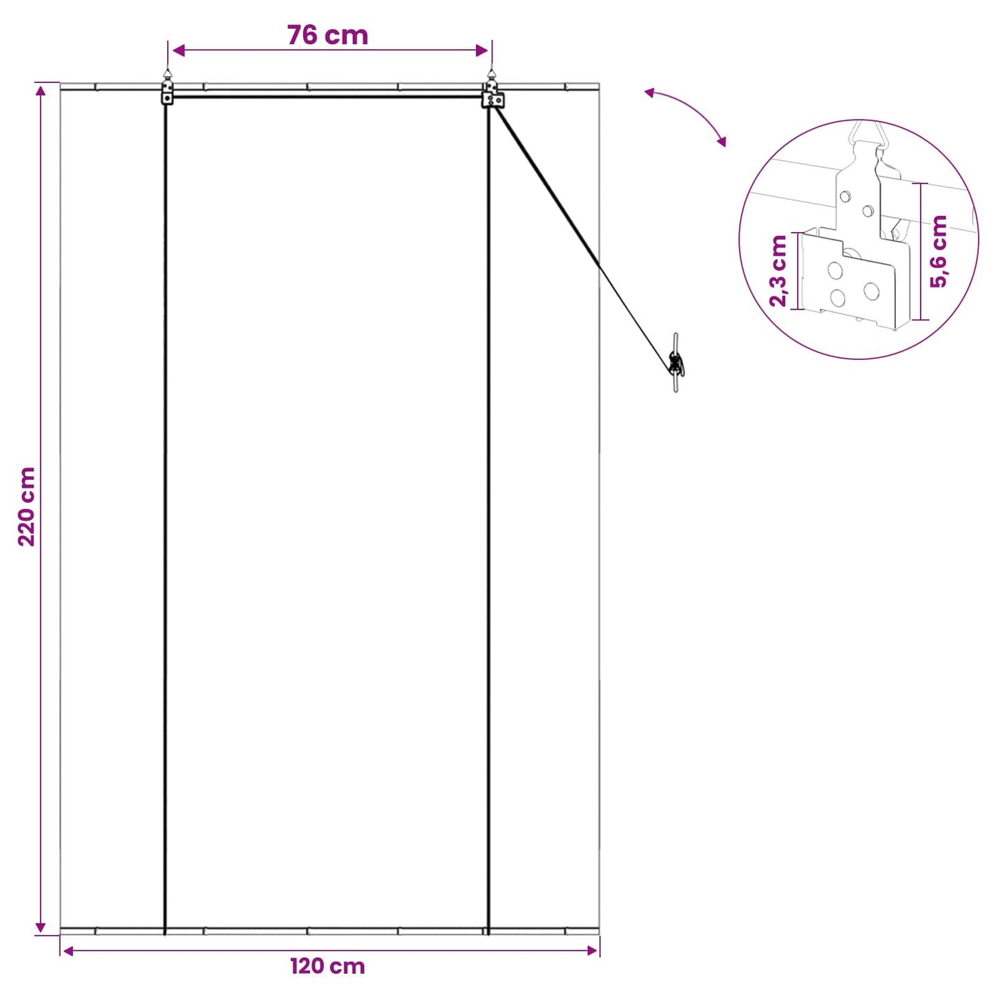 Roller Blind Grey 120 x 220 cm Bamboo
