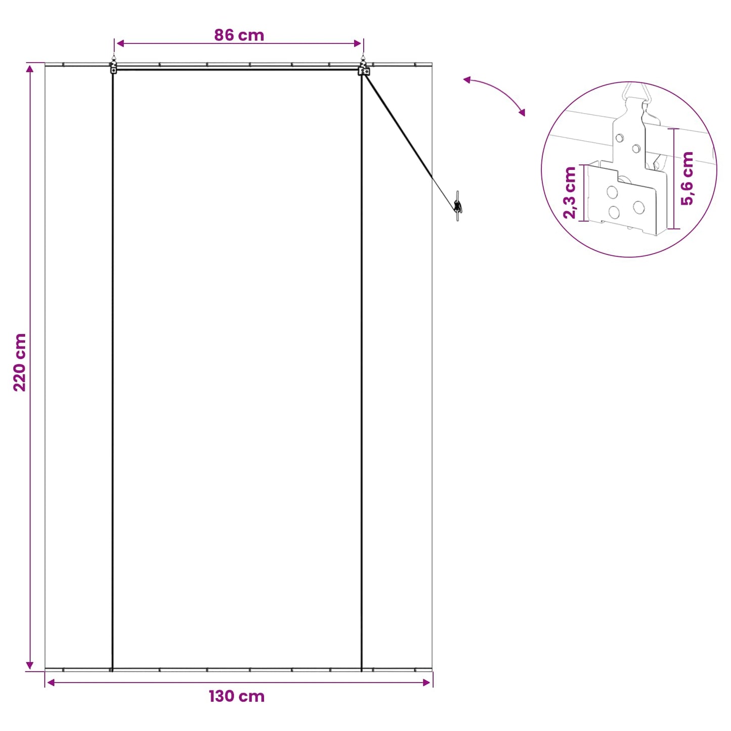 Roller Blind Grey 130 x 220 cm Bamboo
