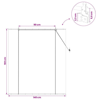 Roller Blind Grey 140 x 160 cm Bamboo
