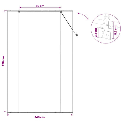 Roller Blind Grey 140 x 220 cm Bamboo