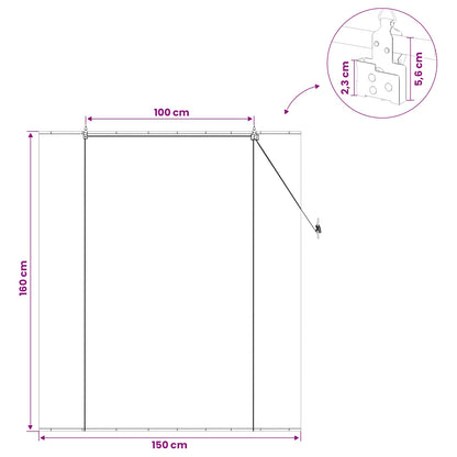Roller Blind Grey 150 x 160 cm Bamboo