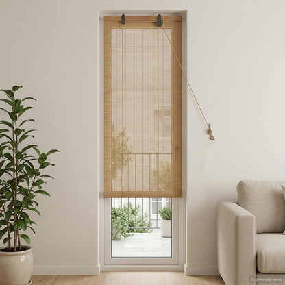 Roller Blind Brown 40 x 220 cm Bamboo