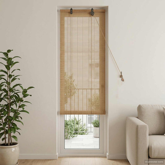 Roller Blind Brown 40 x 220 cm Bamboo