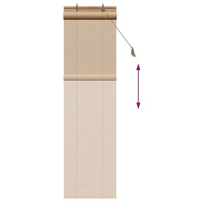 Roller Blind Brown 40 x 220 cm Bamboo