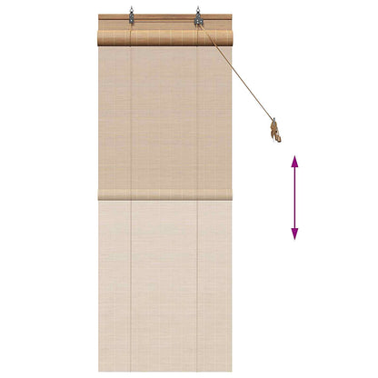 Roller Blind Brown 50 x 160 cm Bamboo