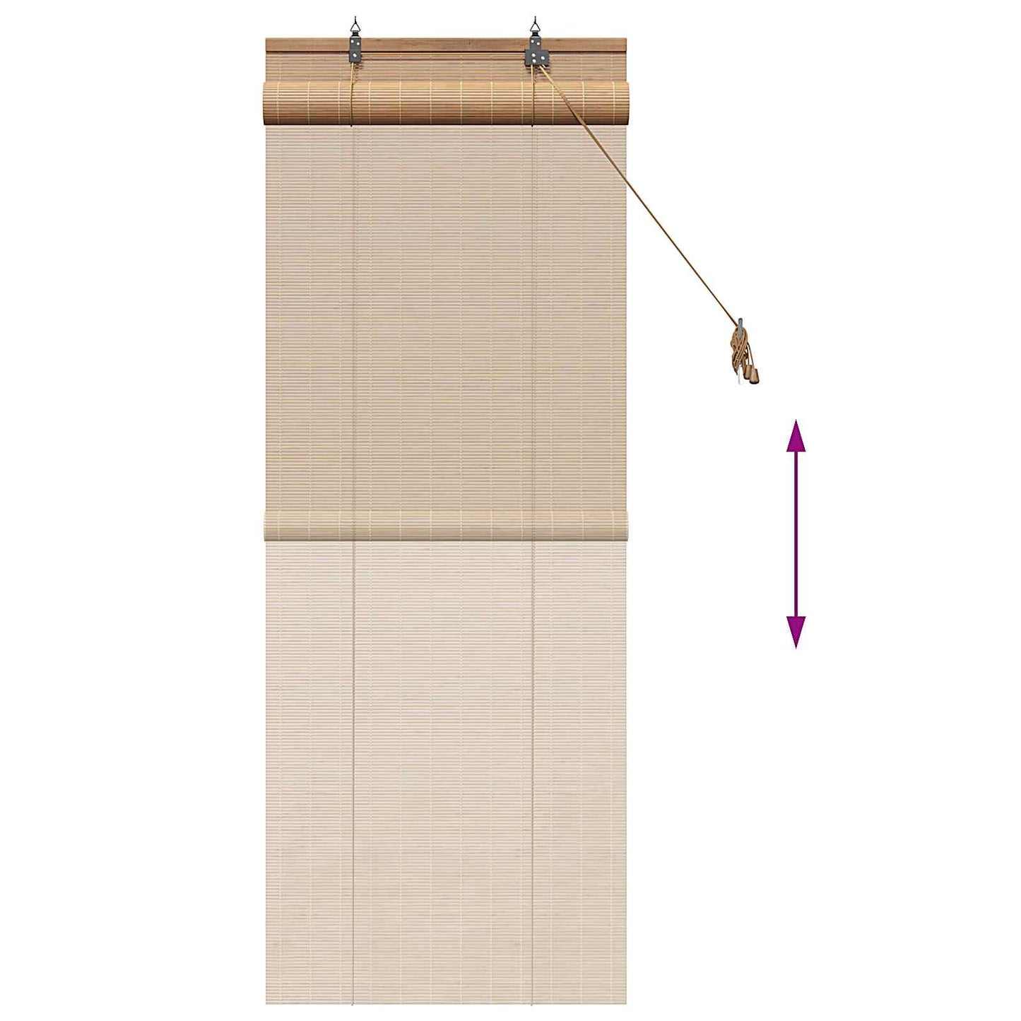 Roller Blind Brown 70 x 160 cm Bamboo