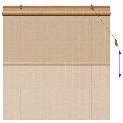 Roller Blind Brown 130 x 160 cm Bamboo