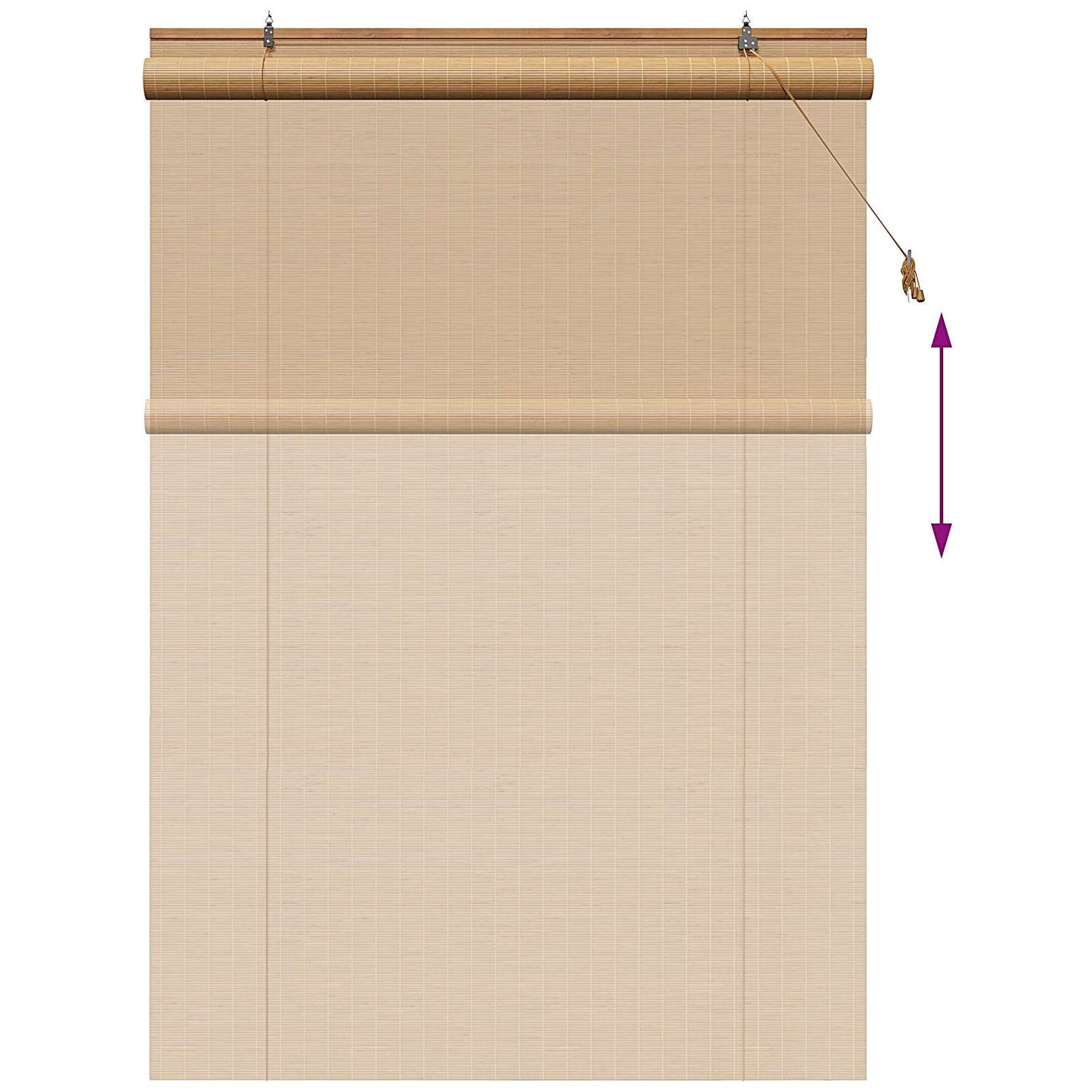 Roller Blind Brown 130 x 220 cm Bamboo