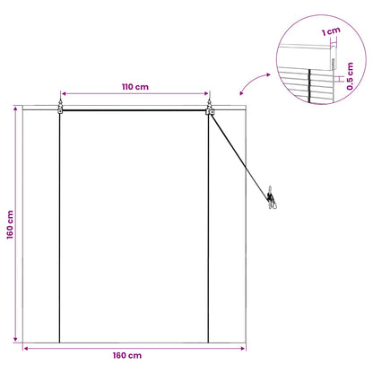 Roller Blind Brown 160 x 160 cm Bamboo