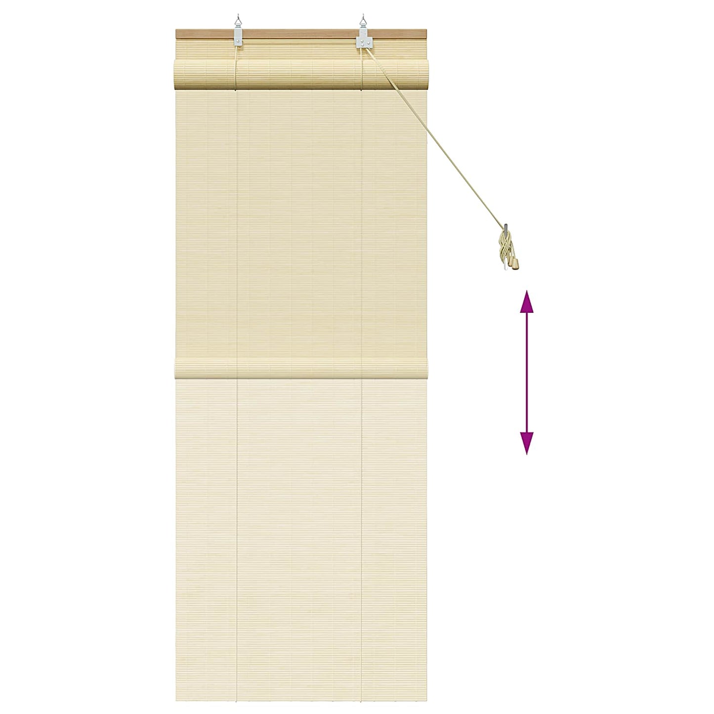 Roller Blind Natural 40 x 160 cm Bamboo