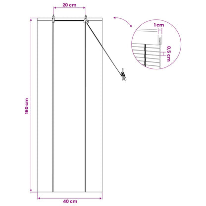 Roller Blind Natural 40 x 160 cm Bamboo