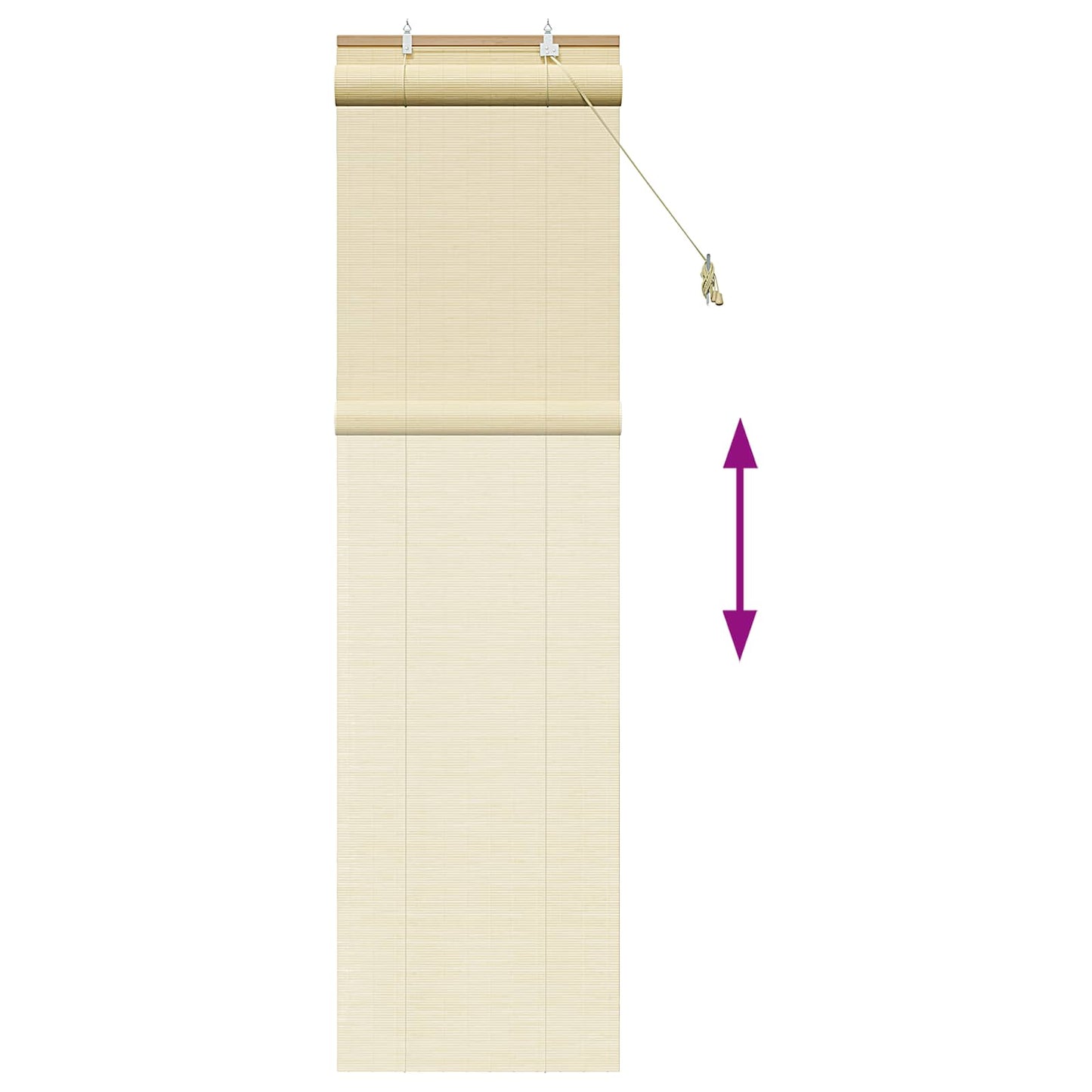 Roller Blind Natural 40 x 220 cm Bamboo