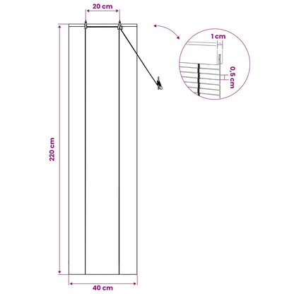 Roller Blind Natural 40 x 220 cm Bamboo