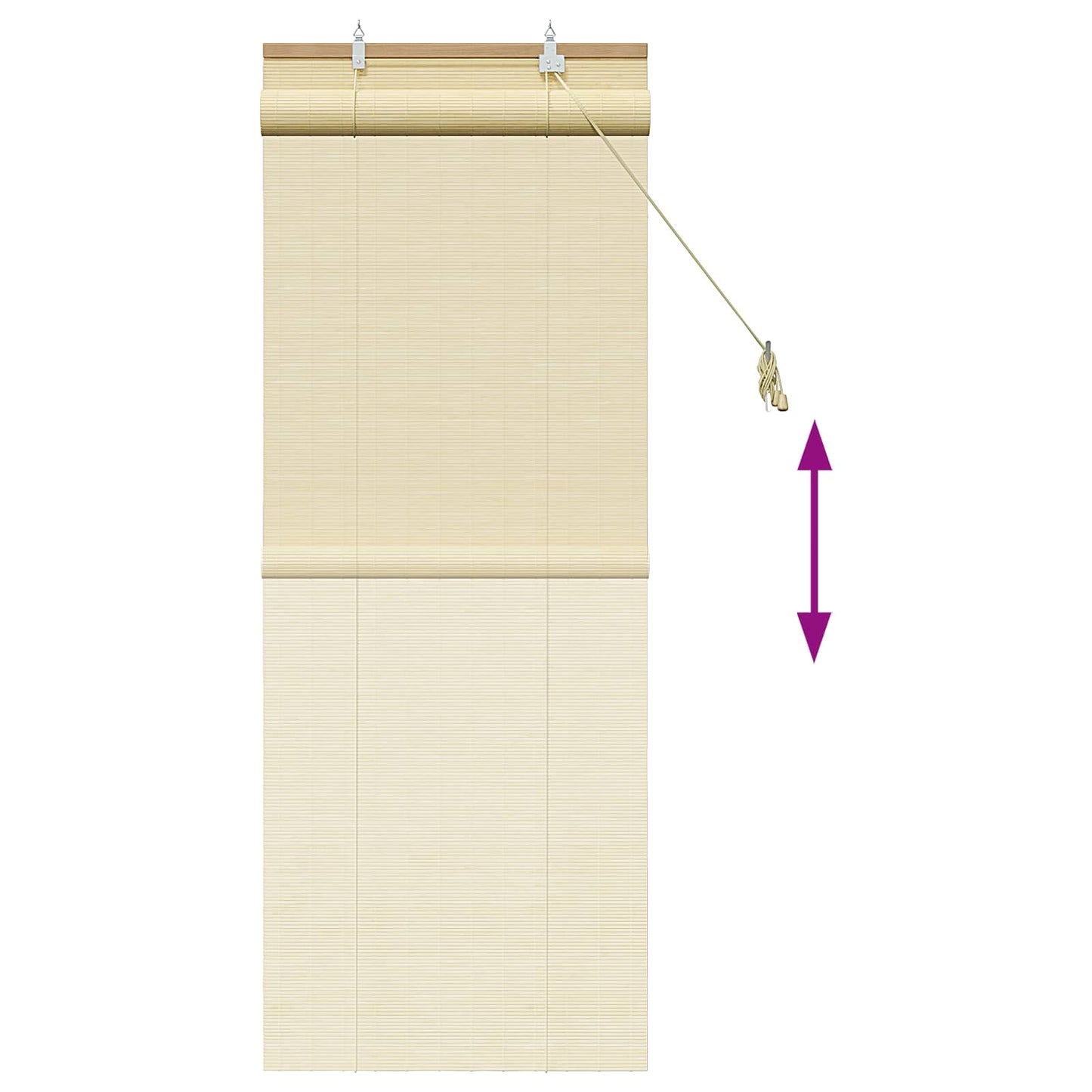 Roller Blind Natural 50 x 160 cm Bamboo